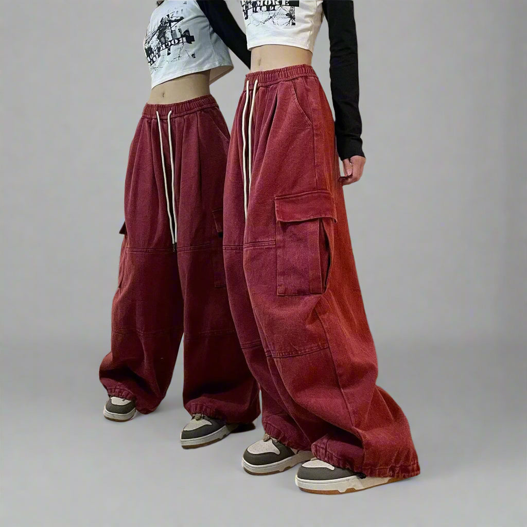 Women's vintage straight & wide leg high-waisted slimming slacks pants