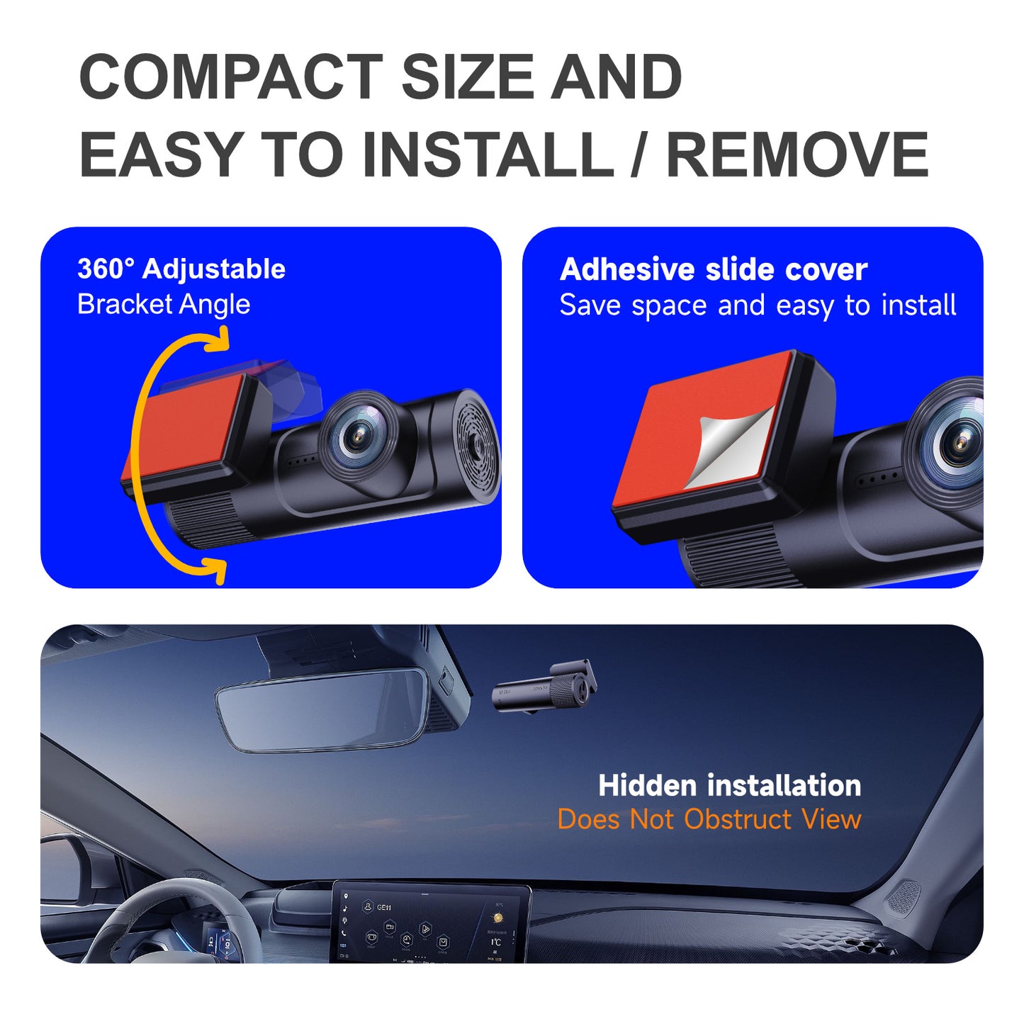 2025 Ultra-Wide WDR HD Night Vision WiFi GPS Dash Cam - A226