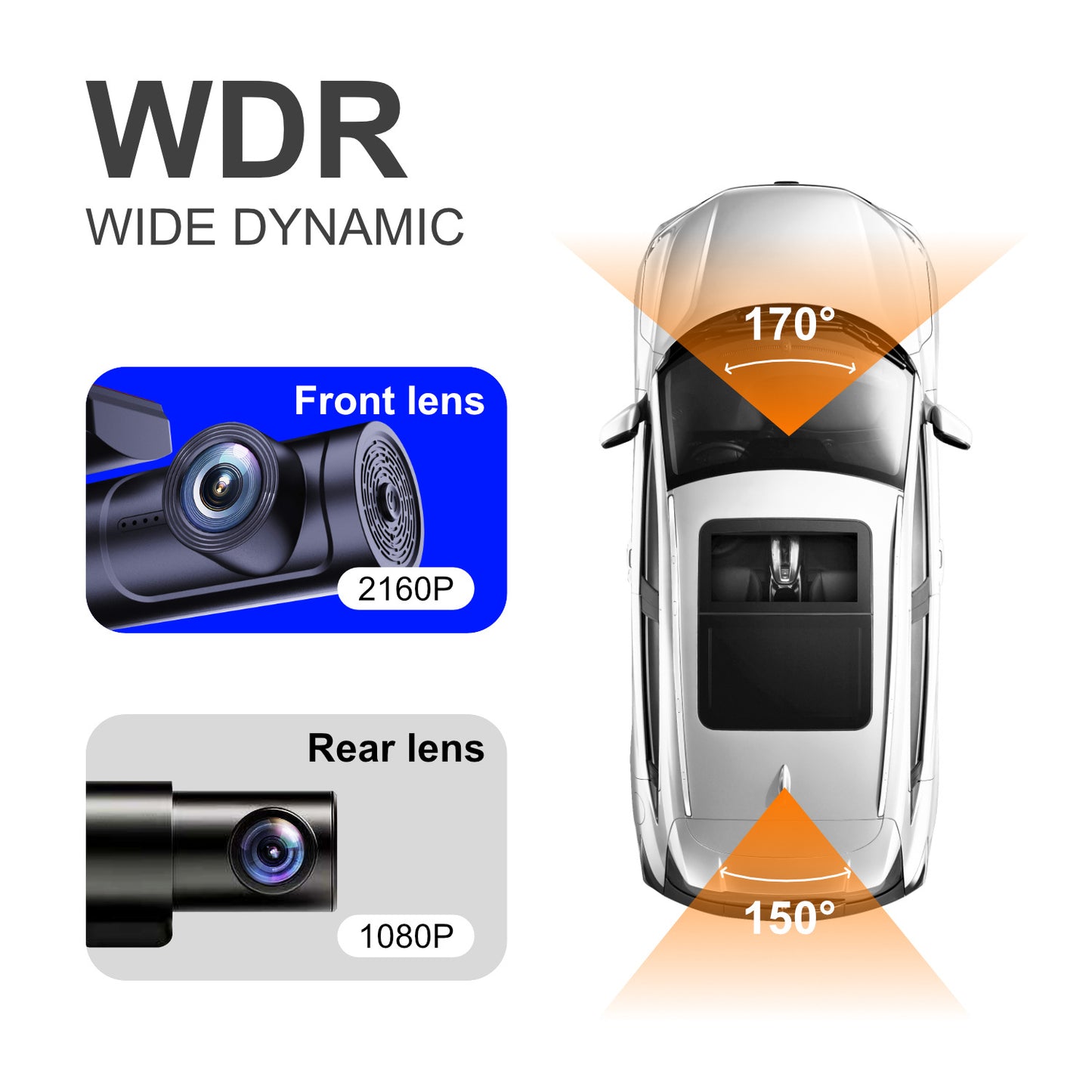 2025 Ultra-Wide WDR HD Night Vision WiFi GPS Dash Cam - A226