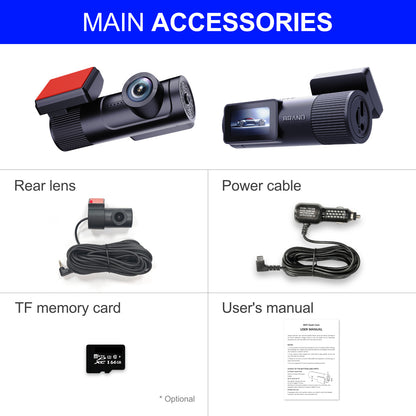 Premium 4K Ultra HD WiFi Dash Camera with 1.5" Display, Night Vision & GPS - A226E