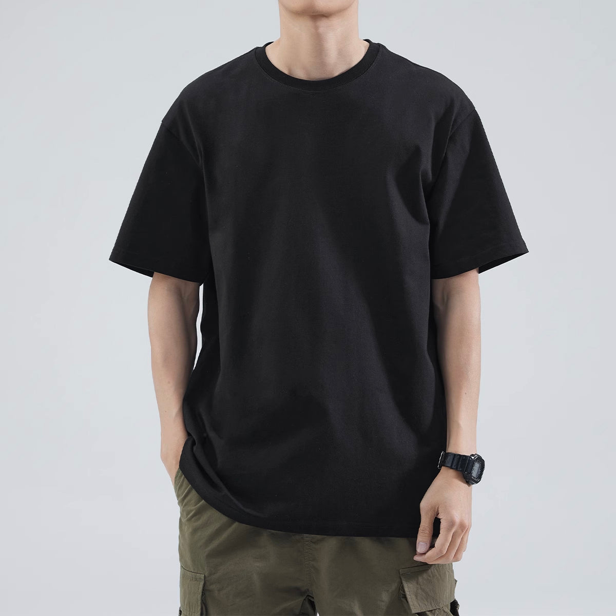 Sanben needle style cotton short sleeve T-shirt