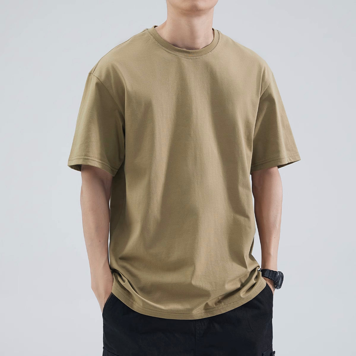 Sanben needle style cotton short sleeve T-shirt