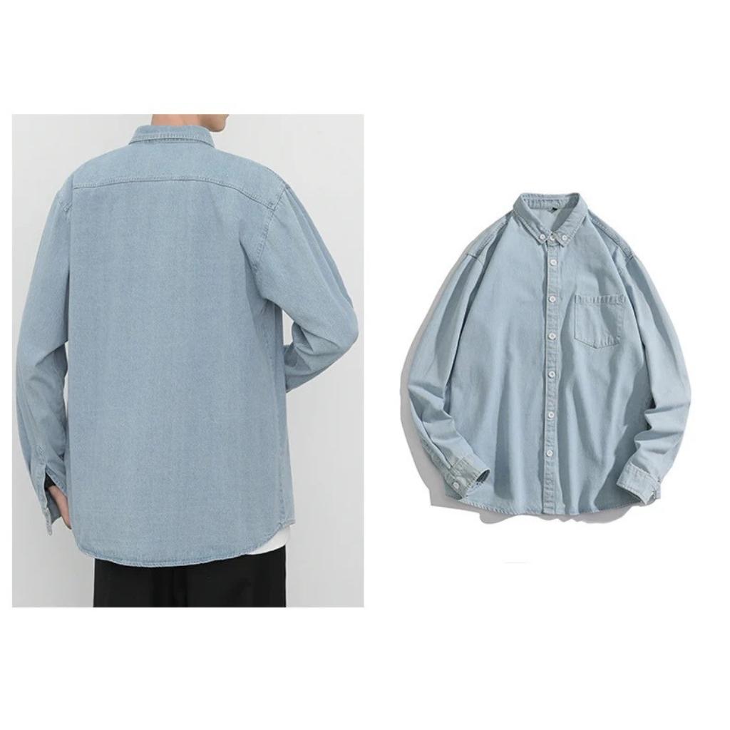 Korean-Style Loose Fit Denim Shirt