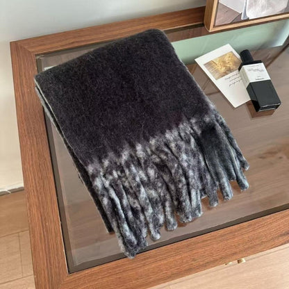 Korean-Style Tassel Knit Scarf - Versatile Warm Shawl & Neck Warmer