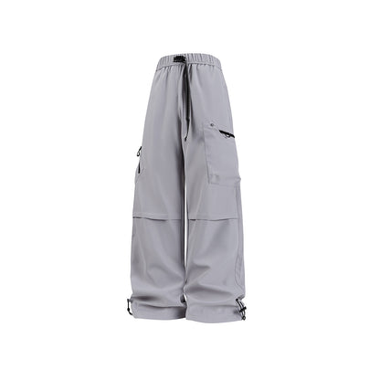 Mens All-Season Functional Cargo Pants | Loose-Fit Straight-Leg Outdoor Trousers