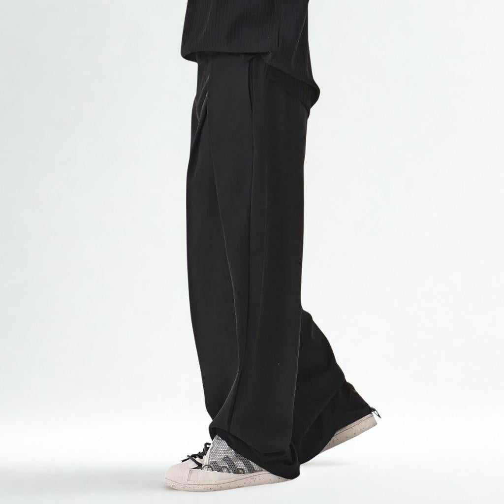 Luxe Pleated Wide-Leg Trousers
