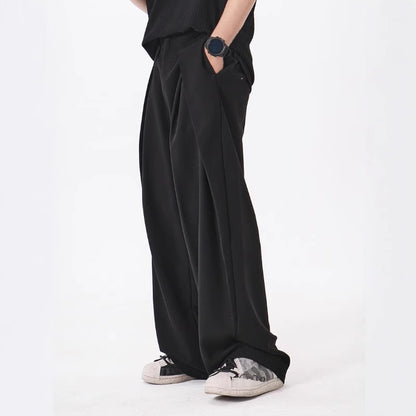 Luxe Pleated Wide-Leg Trousers
