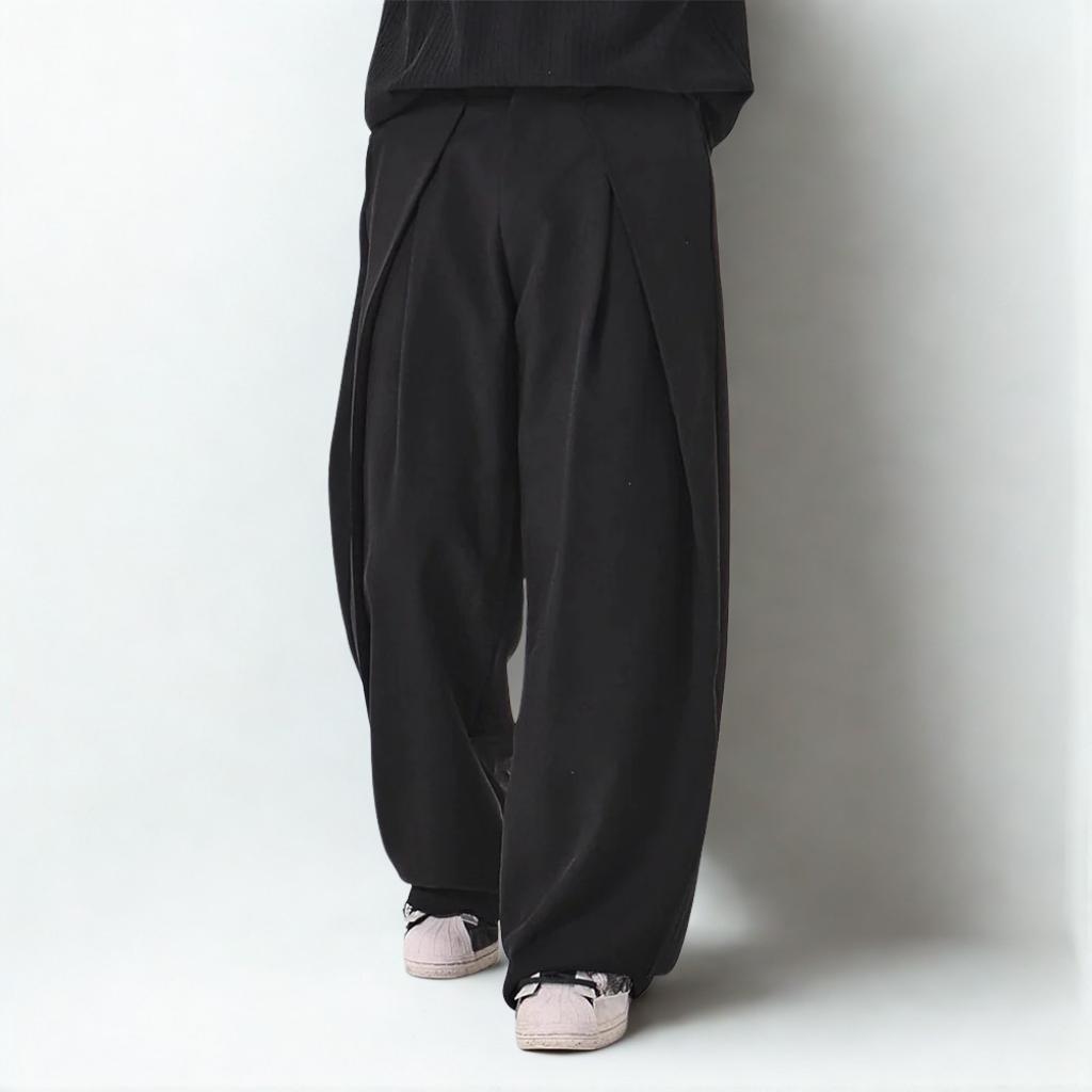 Luxe Pleated Wide-Leg Trousers