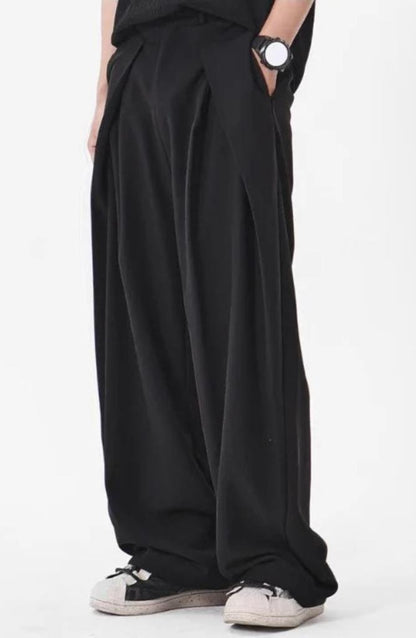 Luxe Pleated Wide-Leg Trousers