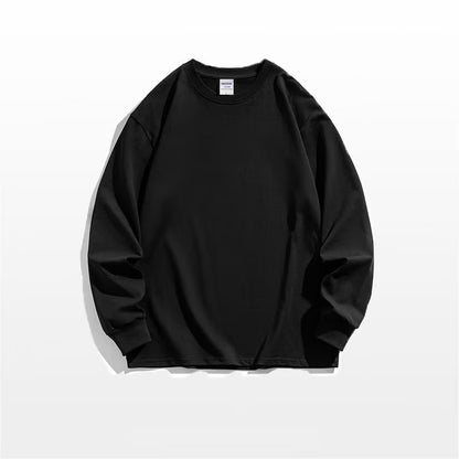 Oversize style threaded crew neck long sleeve autumn commuter top