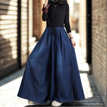 The Artistic Slit-Hem Straight Leg Jeans | High-Waist Wide-Leg Denim