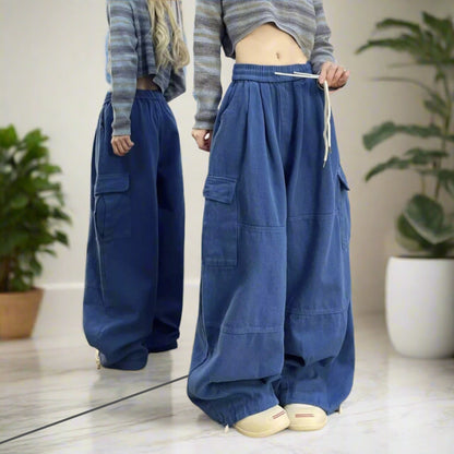 Women's vintage straight & wide leg high-waisted slimming slacks pants