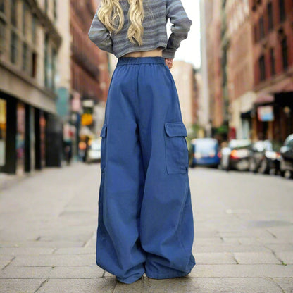Women's vintage straight & wide leg high-waisted slimming slacks pants