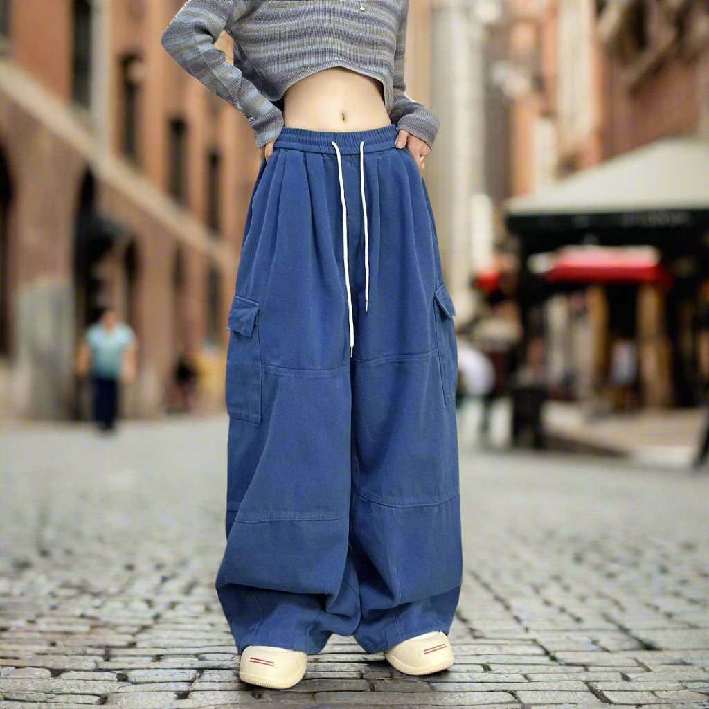 Women's vintage straight & wide leg high-waisted slimming slacks pants