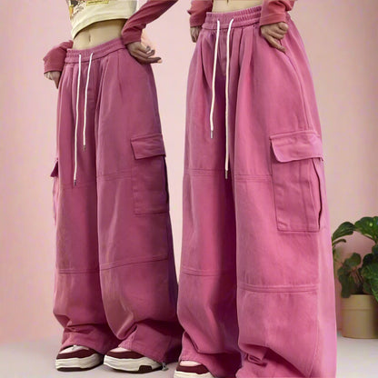 Women's vintage straight & wide leg high-waisted slimming slacks pants